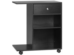 Mesa para Impressora em Madeira com Gaveta e Prateleiras BTFORUS (60x40x68,5cm)