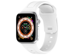 Bracelete de Smartwatch para Apple Watch 6 44mm de silicone com fivela quadrada (branca)