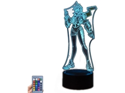 Game Ow Tracer, Luz Noturna LED, Luz de Ilusão 3D, Controle Remoto/USB Touch 16 Cores, Decoração de Casa Slowmoose (Controle Remoto Preto 16 Cores)