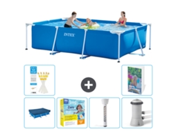 Piscina com Estrutura Retangular 300x200x75 Cm 5 peças S18 INTEX
