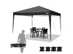 Toldo, Impermeável, Montagem Fácil, Preto, 3x3m Oem
