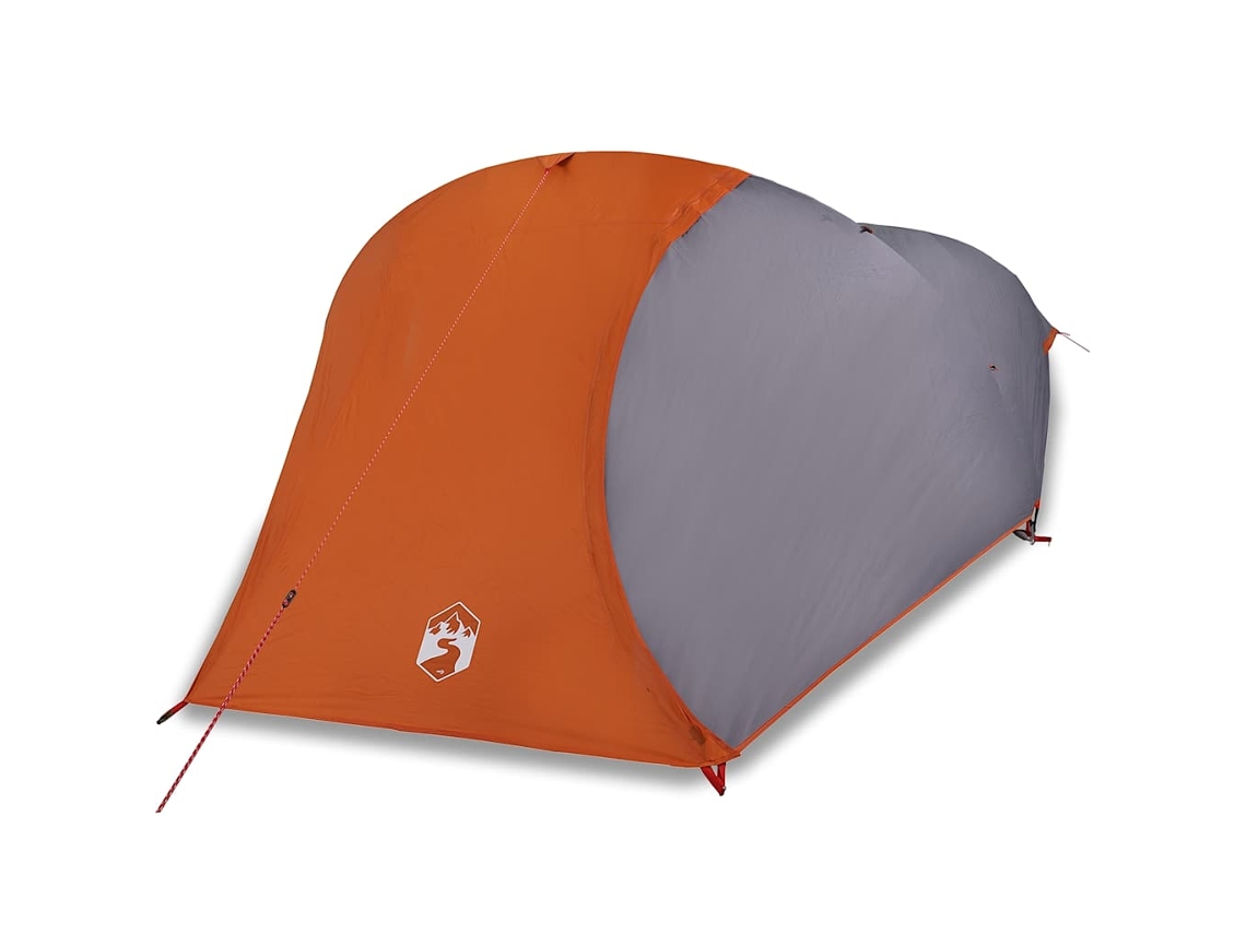 VIDAXL Tenda de Campismo Cúpula P/ 4 Pessoas Impermeável Cinza/Laranja