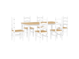 Dining Set, Dining Sets Vidaxl Branco Madeira De Pinho