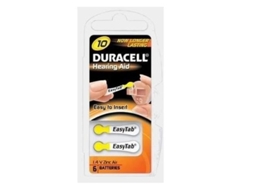 DURACELL Da10 Acustica Zinco-Ar Célula Botão 1 4 V 6 Pcs Metálico Amarelo