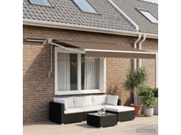 Vidaxl Toldo Retrátil Elétrico Cinzento-acastanhado