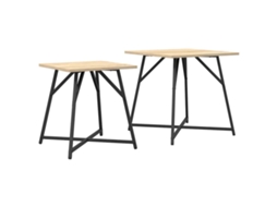 Conjunto de Mesas de Apoio 2 Pcs Carvalho Sonoma e Preto MAISON EXCLUSIVE (0,5x0,5x0,5 cm)