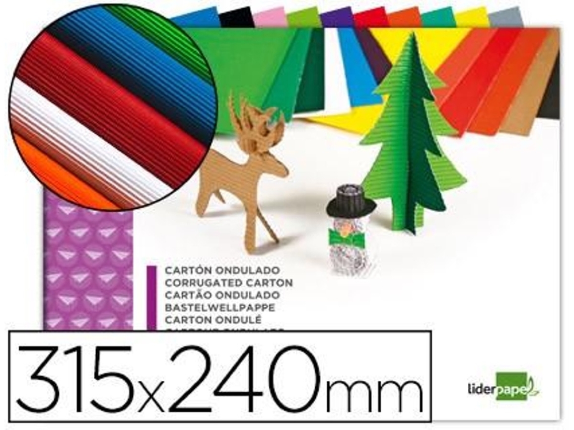 Bloco Trabalhos Manuais Liderpapel Folio Cartão Ondulado Microcanelado