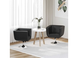 Vidaxl Cadeiras De Bar 2 Pcs Couro Artificial Preto