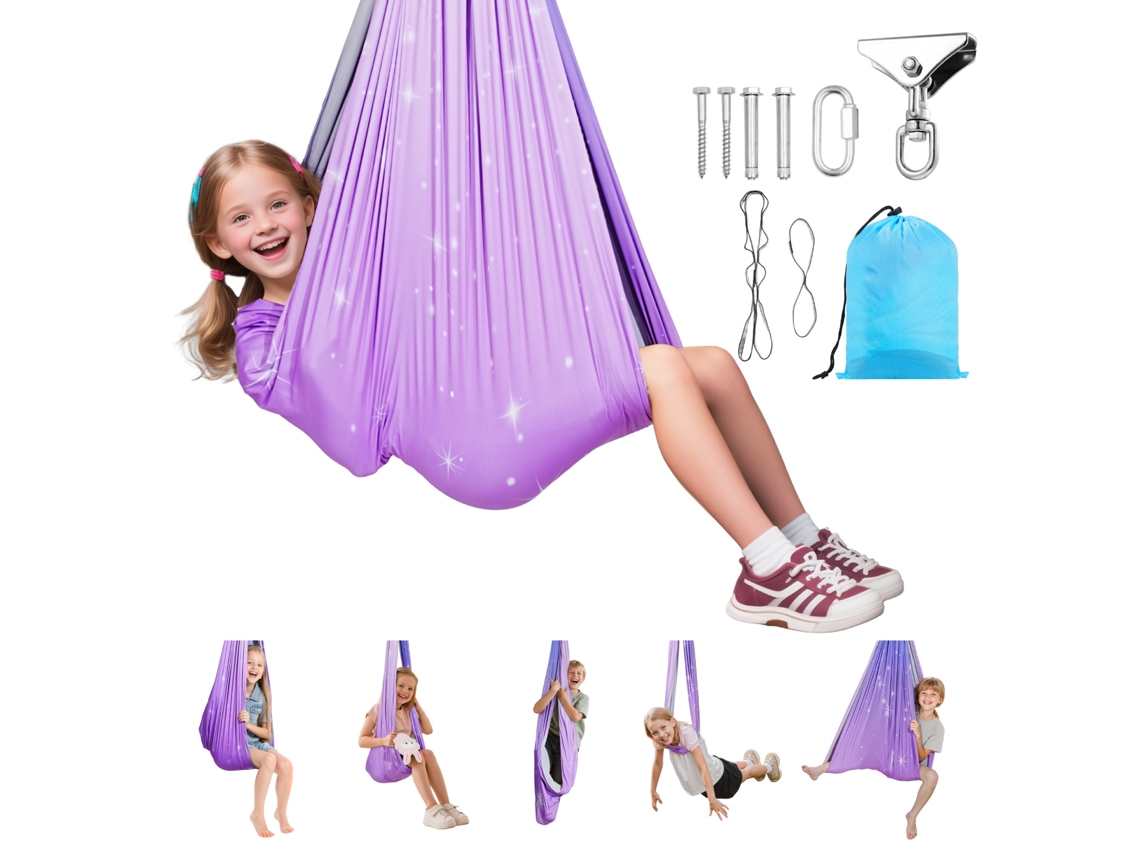 Barraca De Yoga Aérea Rosa E Azul Com Tecido Duplo Camada 1400 X 1500 Mm Vevor