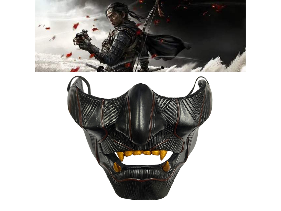 Máscara Facial de Látex para Halloween Personagem Jogo Cosplay Props Festa de Máscaras | S/MARCA