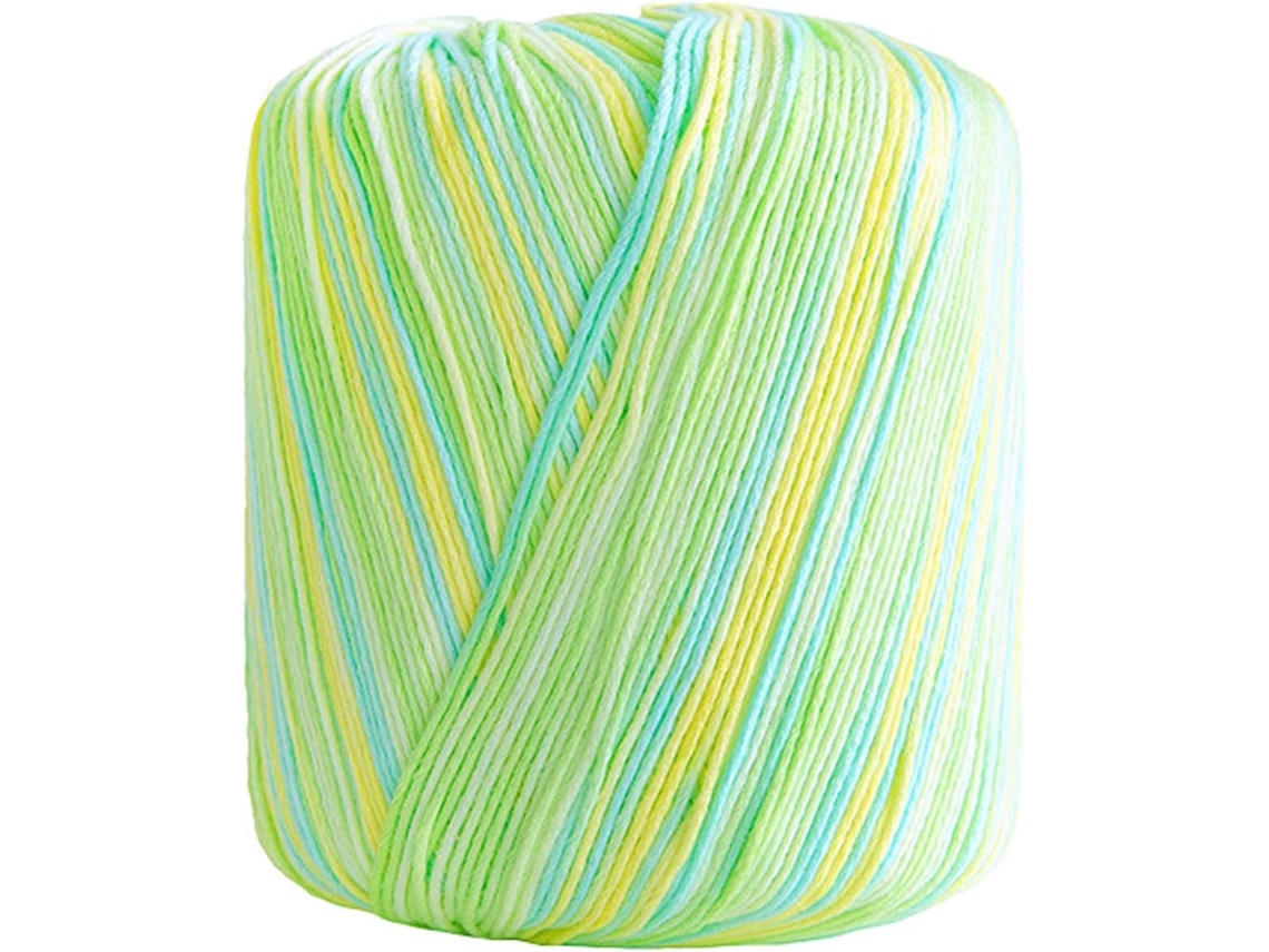 Lurelia Fio Algodão Grosso Colorido 50g 130 Metros 3,0 Mm Verde Para Tricô Crochê Mantas Artesanais