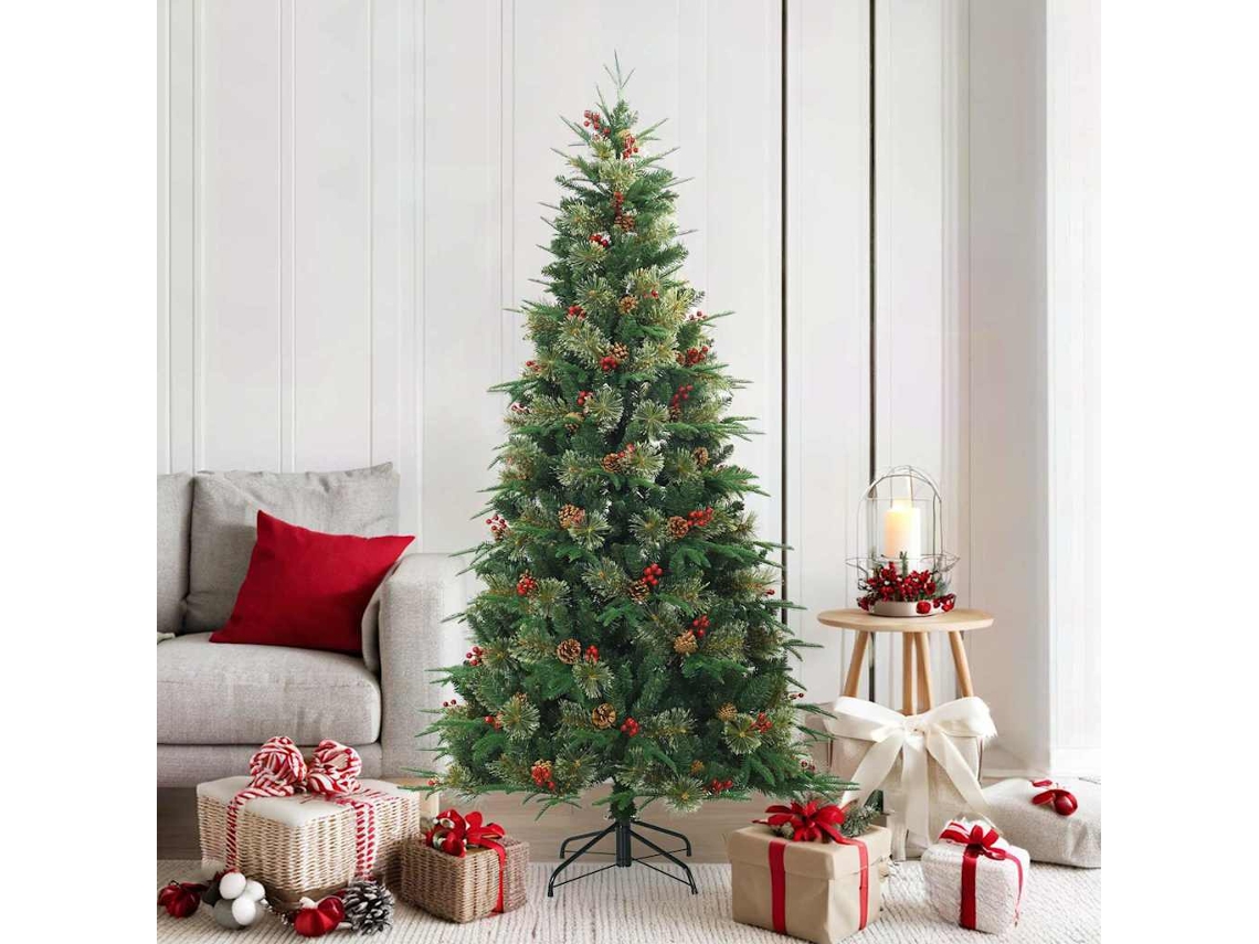 Vidaxl Árvore De Natal Articulada Artificial Verde 180 Cm