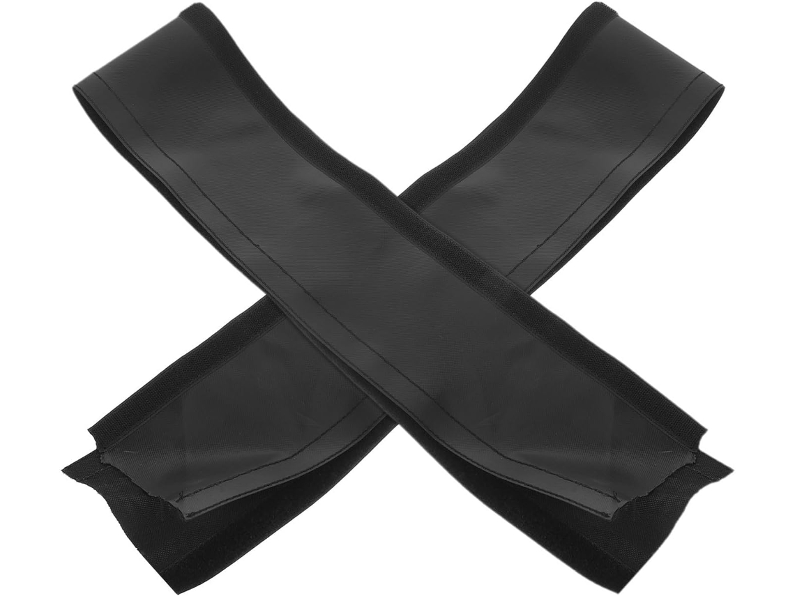 Conjunto De 2 Capas Protetoras Acolchoadas Em Poliéster Preto Para Corrente De Balanço.