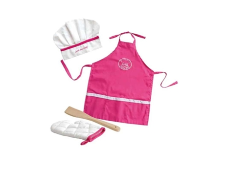 Set De Cocinero Para Niños Con Delantal Rosa Y Accesorios Jucosurp22