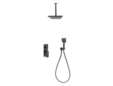 Torneira De Duche Preta Com Monocomando Embutido 2 Vias Jomi (d21rp46bl)