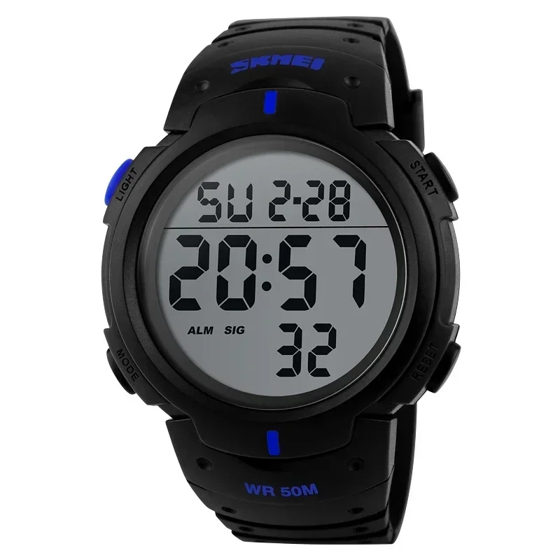 Relógio Esportivo MDUG com Função de Calendário, Resistência À Água de 5 Bar e Visor Digital (azul)