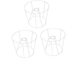 Conjunto De 3 Cúpulas Metálicas Com Gaiola Para Luminárias Pendentes - Iluminação Ideal