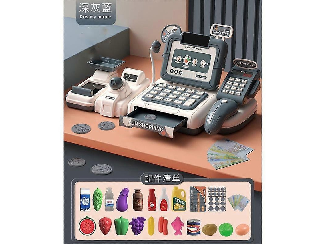 Caixa Registadora De Brincar Com Scanner, Sons E Luzes, Multiusos