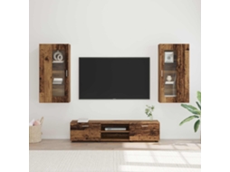 Vidaxl Conjunto De Móvel De Tv Florin 3 Unid. Madeira Antiga