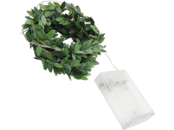 Cordão De Luzes Led Em Formato Folha Verde, Com 2 Metros Comprimento,