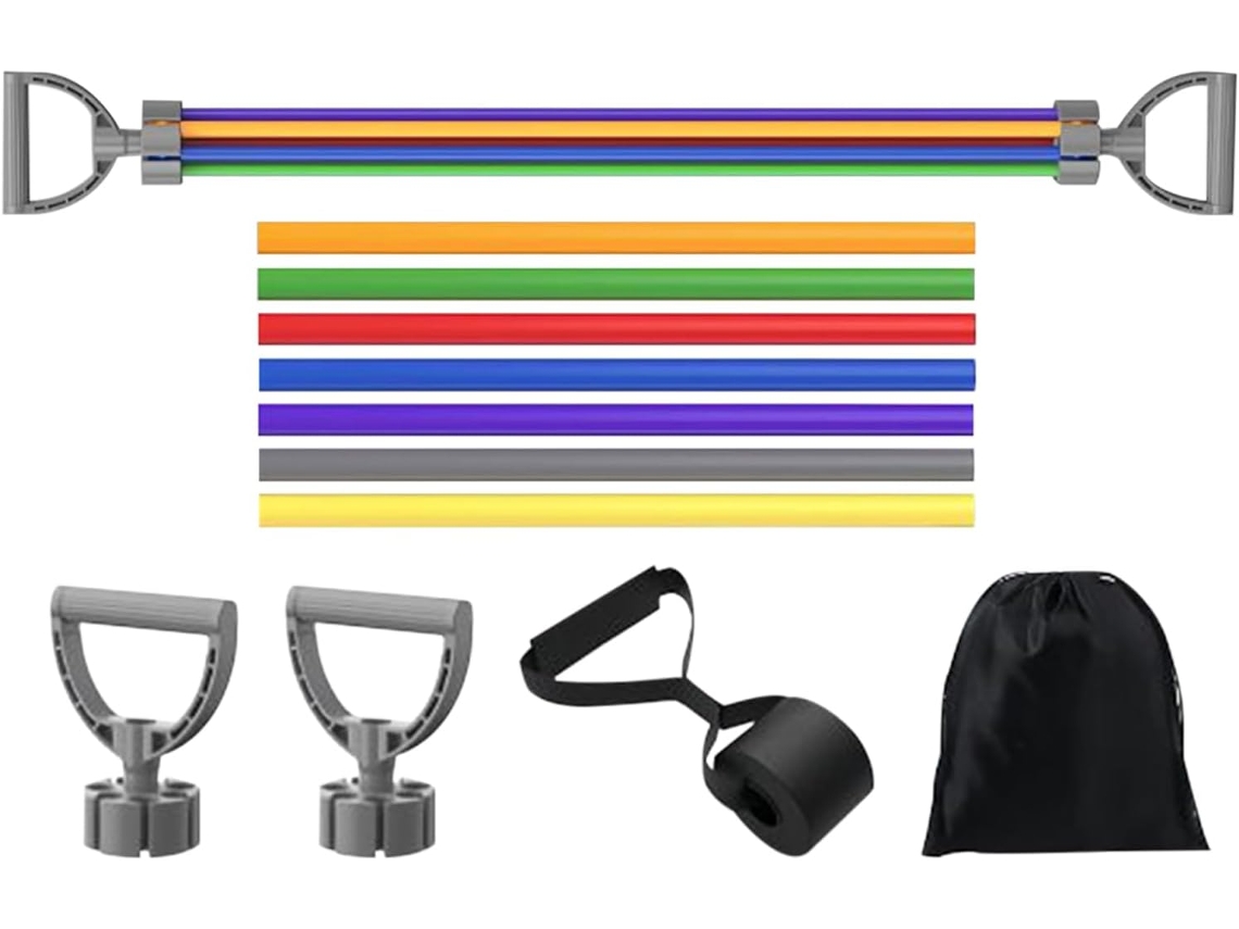 Faixa Elástica De Resistência Para Porta, Ideal Exercícios | Corda Tensão Multifuncional E Ajustável Com 7 Tubos