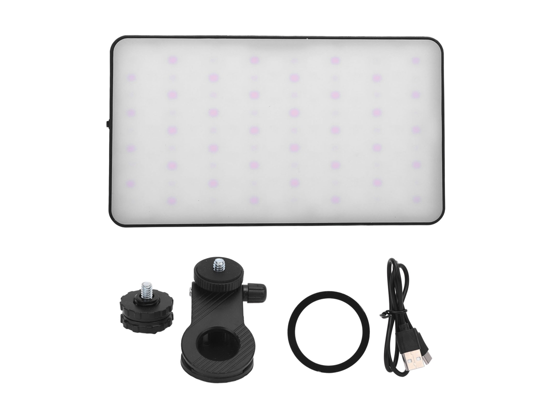 Phone Light Rgb Lighting Selfie Light 2500k To 9000k 3000mah Rechargeable Clip Video Light With Cold Shoe Adapter For Conference Live Streaming