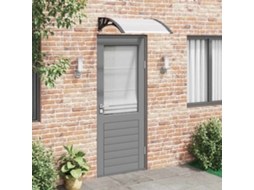 Vidaxl Toldo Para Porta 200x75 Cm Pc Preto E Transparente