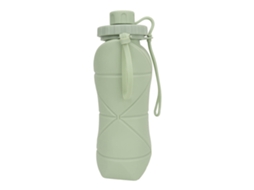Garrafa de Água Silicone Plegável 600ml Verde
