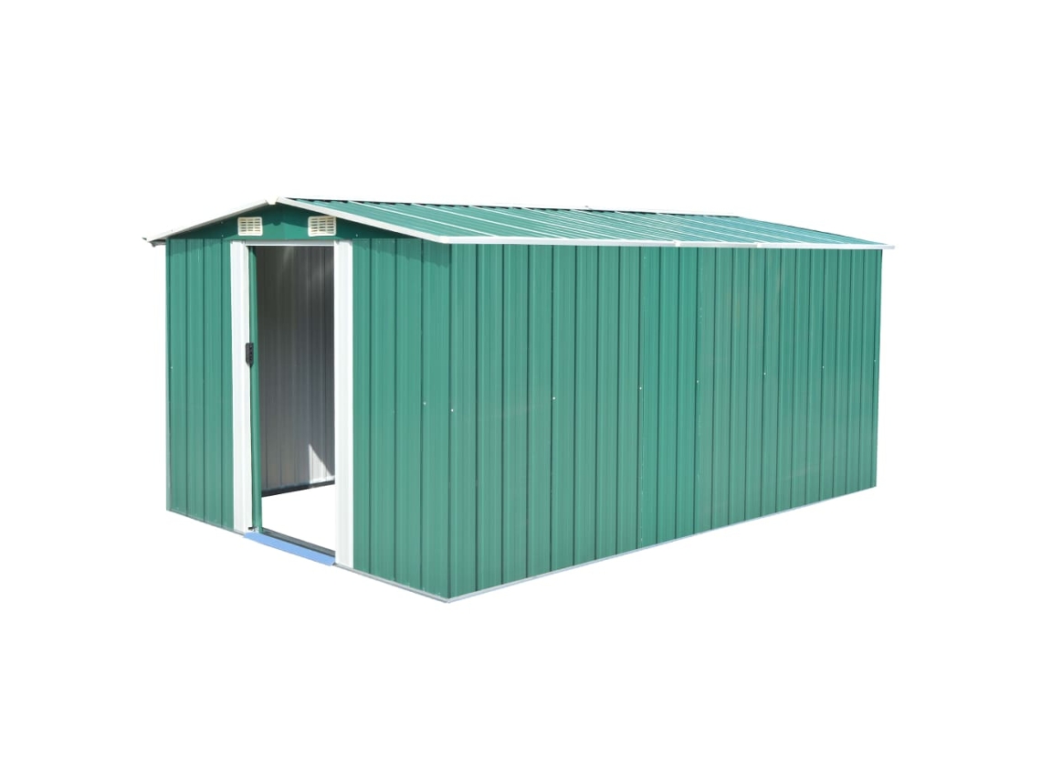 Abrigo VIDAXL Green Aço (257x392x181 cm)