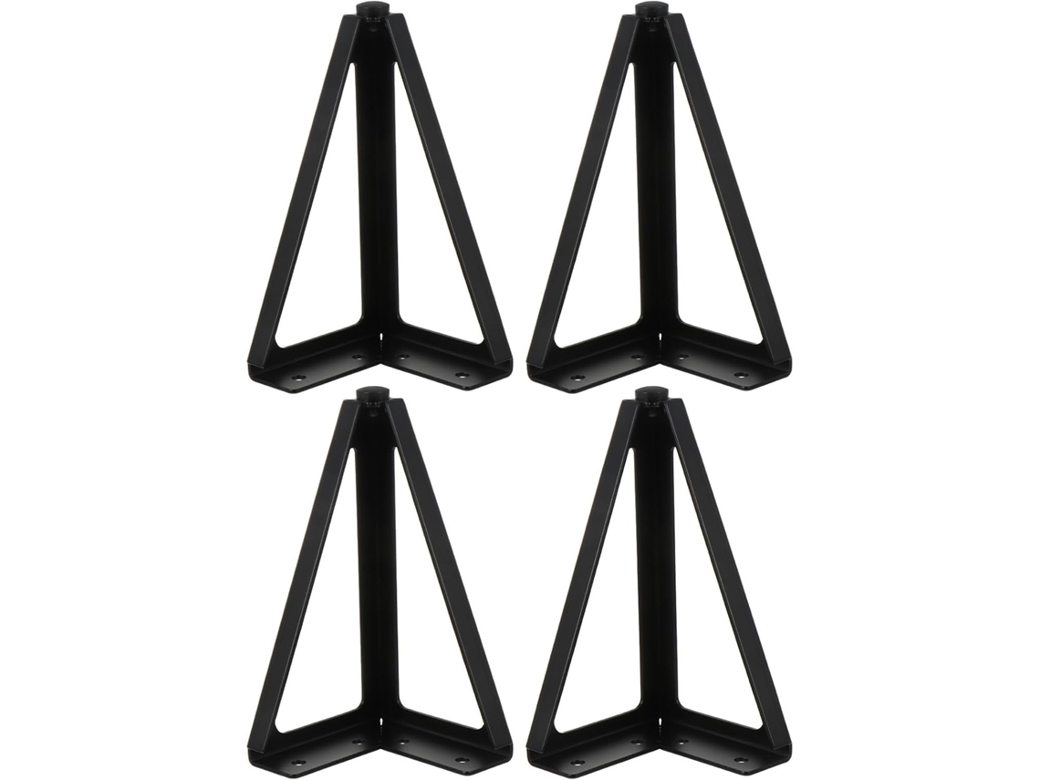 Nuobesty Conjunto De 4 Pés Apoio Para Móveis Em Metal Preto Armário, Cama, Sofá E Mesa Design Durável Em Ferro
