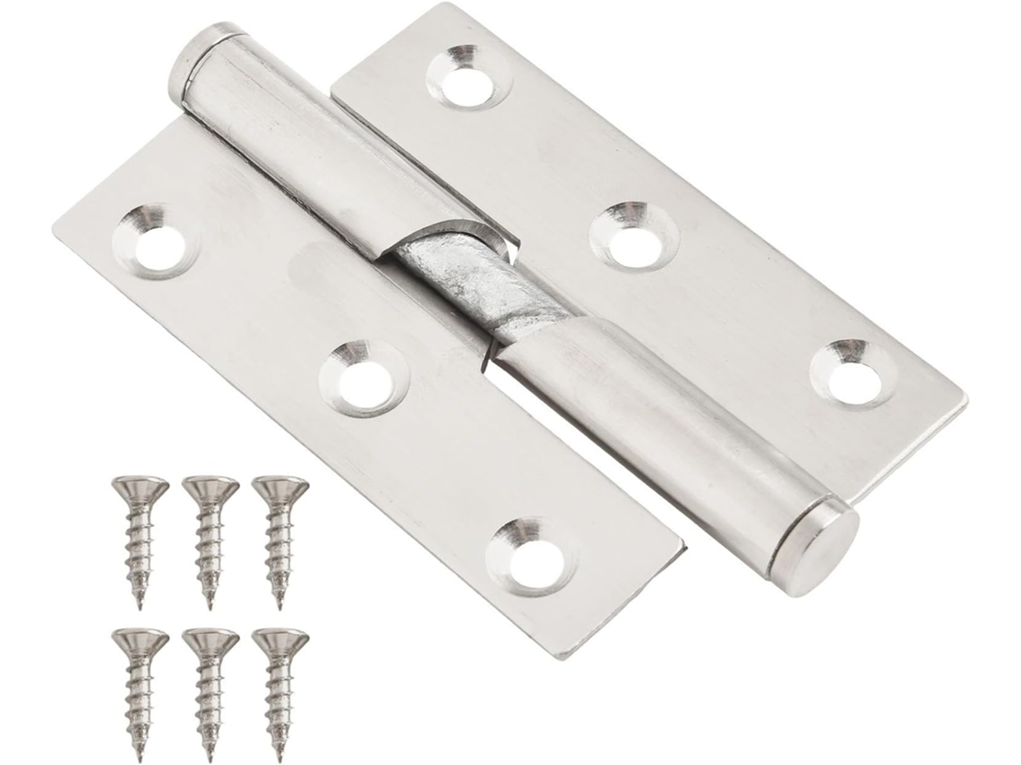 Dobradiça De Aço Inoxidável Para Porta Removível, 2x3 Polegadas, Silenciosa 3 Polegadas À Esquerda