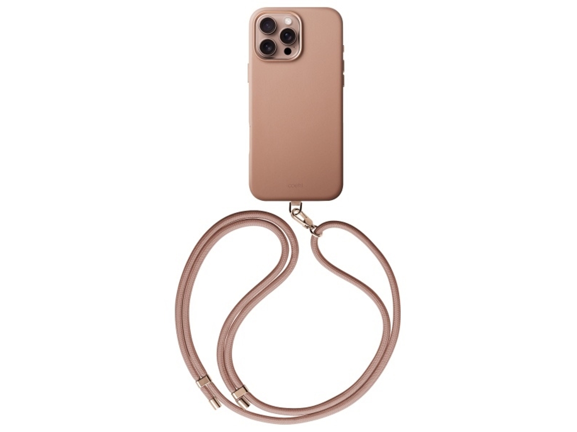 Capa Empoeirado para iPhone 16 Pro UNIQ Pele Sintética Magnética Bege