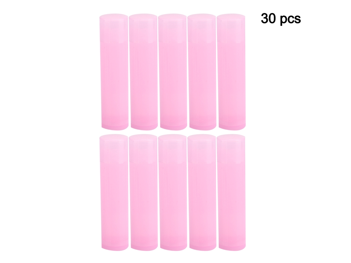 Tubo de batom redondo vazio de 5 ml e 4,2 g (pacote com 30), giratório e recarregável.