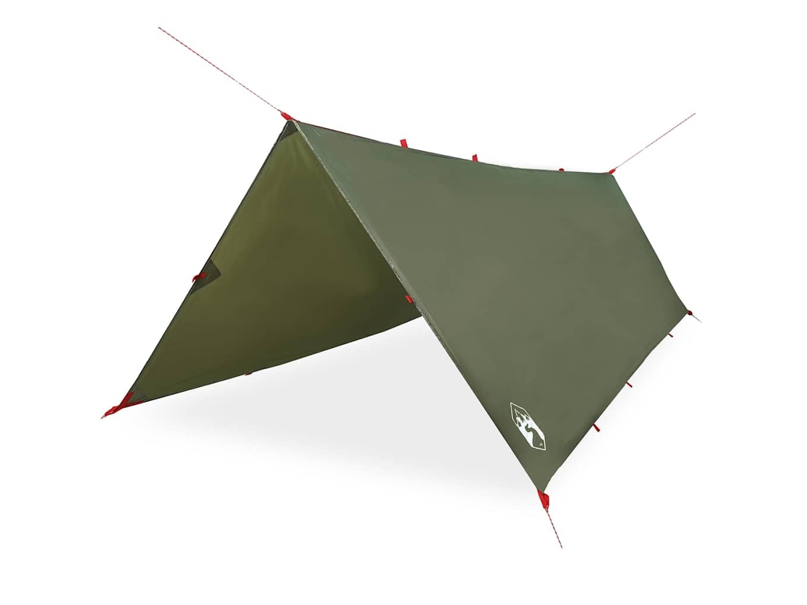 Camping Tarp, Camping Tarps Vidaxl Verde Poliéster (406 X 306 Cm)