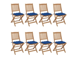 Folding Chair, Folding Chairs Vidaxl Azul Madeira (n/a)