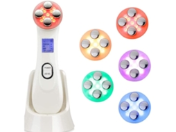 Maquina de Elevacao Facial HALINUIA (5 em 1 - Ultrassom - Radiofrequencia - EMS - Luz LED - Branco)