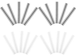 20 espirais de corrente plástica, 30 anéis, solução versátil para mesa, permite fácil adição de folhas.