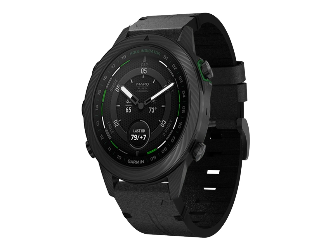Bracelete para Garmin Marq Golfer Gen 2 Couro Fivela de Aço Preto XIAOMOYU (22mm)