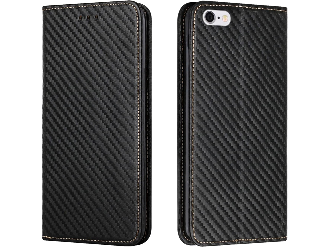 Película de Ecrã Fibra Ímã Forte para iPhone 6 S HONGWE. Carbono Preto