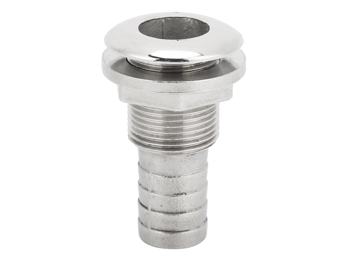 Conector De Passagem De Casco Para Barco Marinho Aço Inoxidável Bico De Mangueira 3/4 Polegada