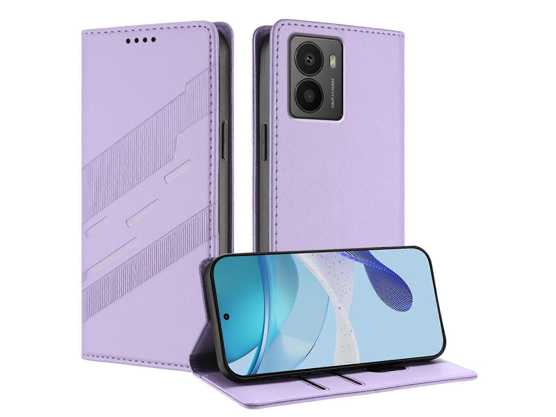 Capa De Celular Retrô De Couro Com Carteira Multifuncional Em Relevo