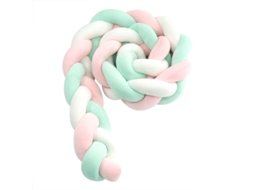 Protetor De Berço Trançado De Três Fios, Prevenção De Colisões, 200 Cm Verde-rosa Hexinyigjly