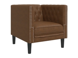 Chesterfield Sofa Chair, Chesterfield Sofa Chairs Vidaxl Marrom Couro Artificial (n/a)