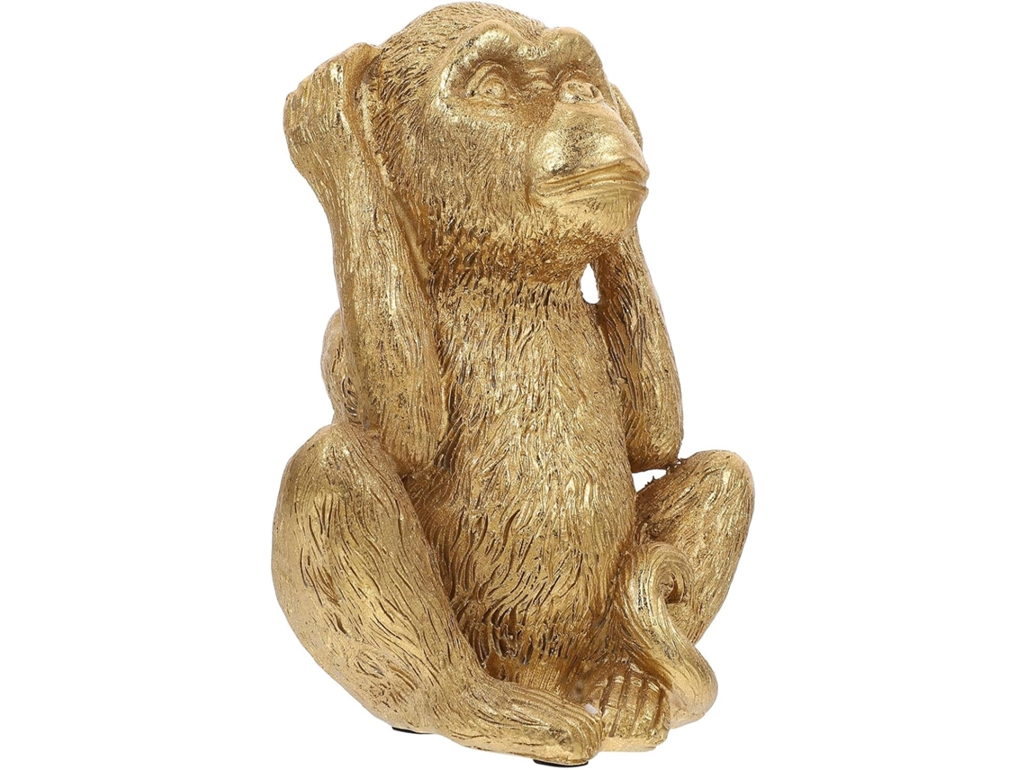 Estatueta Macaco Decorativa Portátil Resina Design Delicado Ideal Quarto Escritório Ornamento Único Decoração GOKOCO