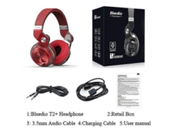 Bluedio T2plus Fone de Ouvido Sem Fio Bluetooth Super Bass Music Fone de Ouvido com Tomada de Linha Mic Rádio Fm e Cartão Sd TAISHENGDA