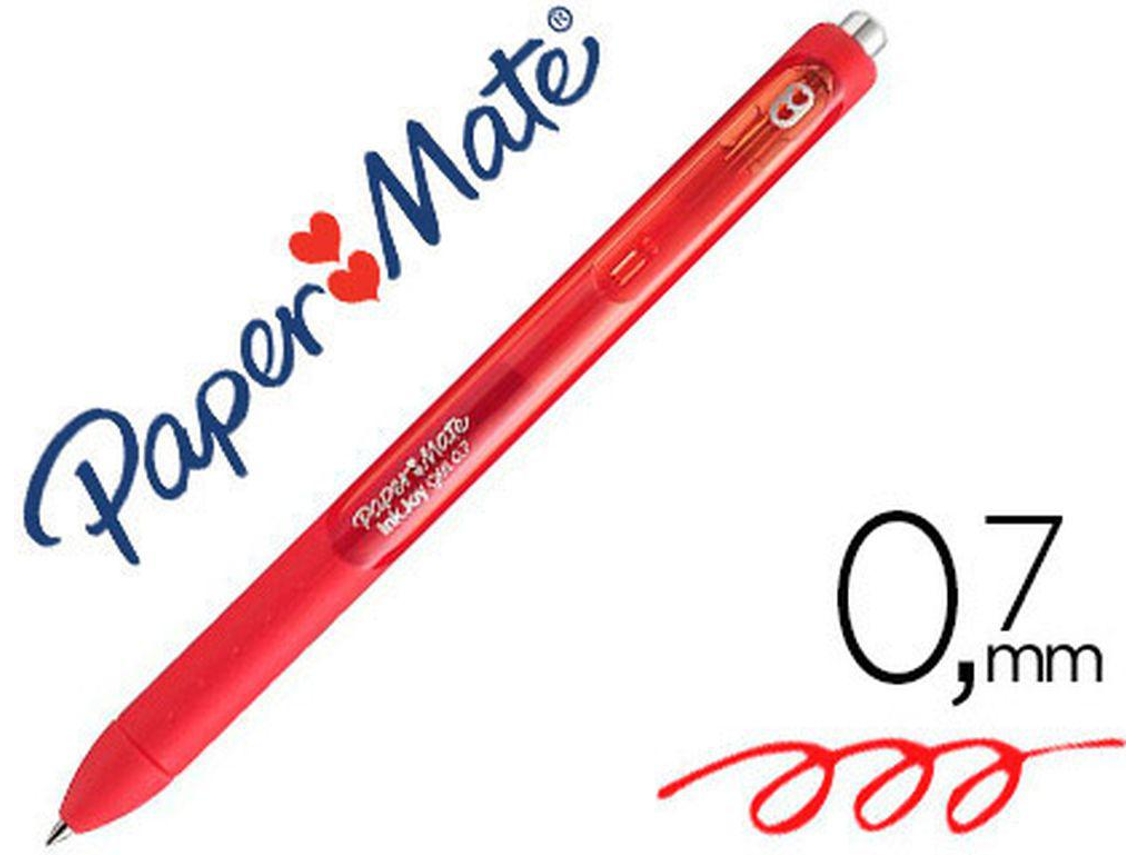 1957056 Esferográfica Paper Mate Inkjoe Retrçtil Gel Pen Traço 0.7 Mm Vermelho Preco Uni. Venda Multiplos 12