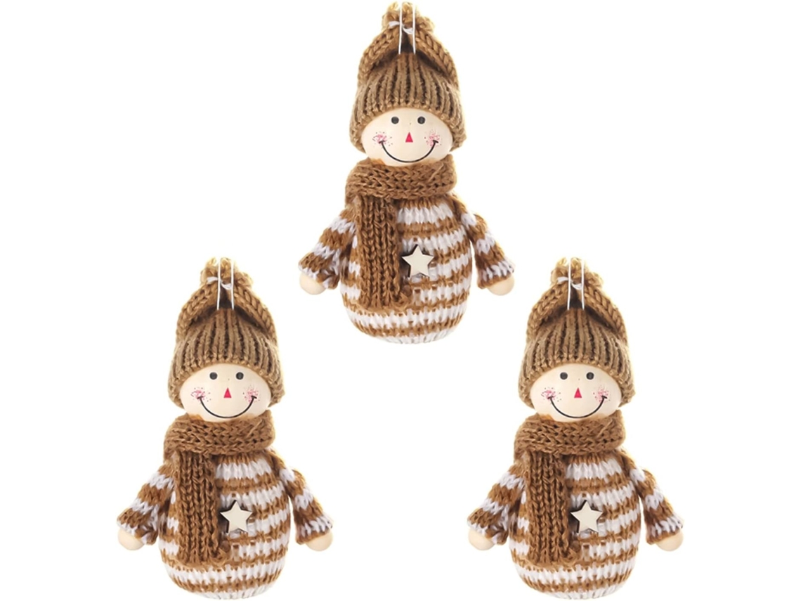 3 Peças Enfeites De Natal Pingente Decorativo Pequeno Figura Suspensa Para Árvore De Natal Festa Quarto Presentes