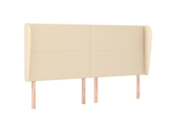 Cabeceira de Cama com Abas Tecido Creme MAISON EXCLUSIVE (183x23x118 cm)
