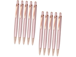 Conjunto De 10 Canetas Esferográficas Metal Doitool Com Ponta Fina,