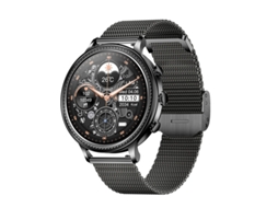 Smart Watch V60 com Chamada Bluetooth 1.39 Frequência Cardíaca e Pressão Arterial de Alta Resolução Aço Preto GODTVAGT